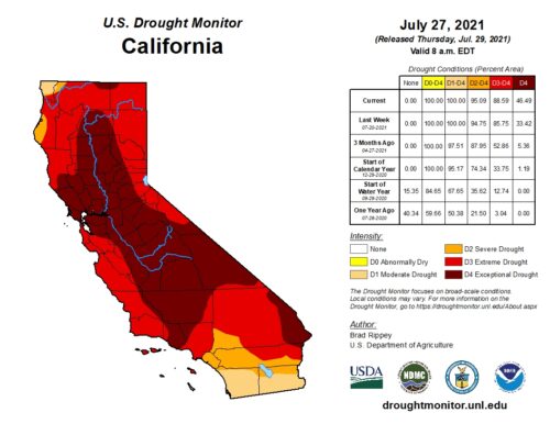 CA Drought Map - July 27, 2021